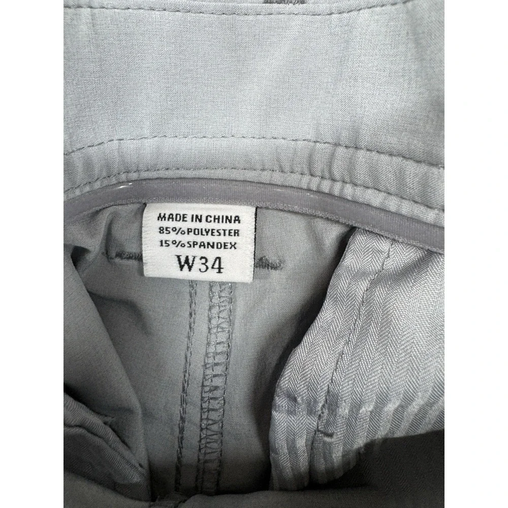 Footjoy FJ Performance Lightweight Golf Shorts Gray 9" Inseam Men's Size 34 - Picture 5 of 7